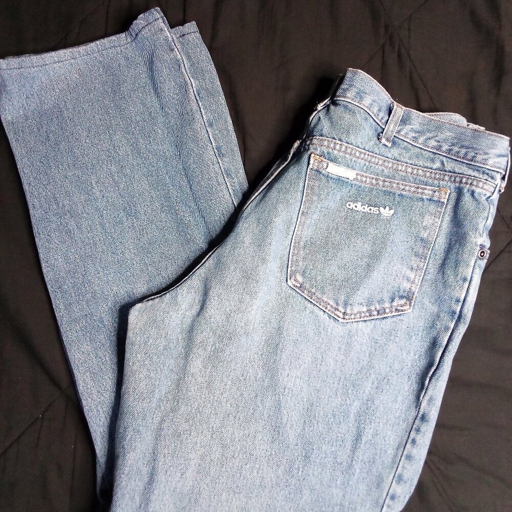 Vintage 80s Adidas Denim Blue Jeans